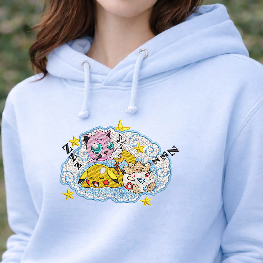 Sleeping Pokemon Cloud Embroidery Design Bundle Pokemon Anime Machine Embroidery Designs Pack – Digital Download