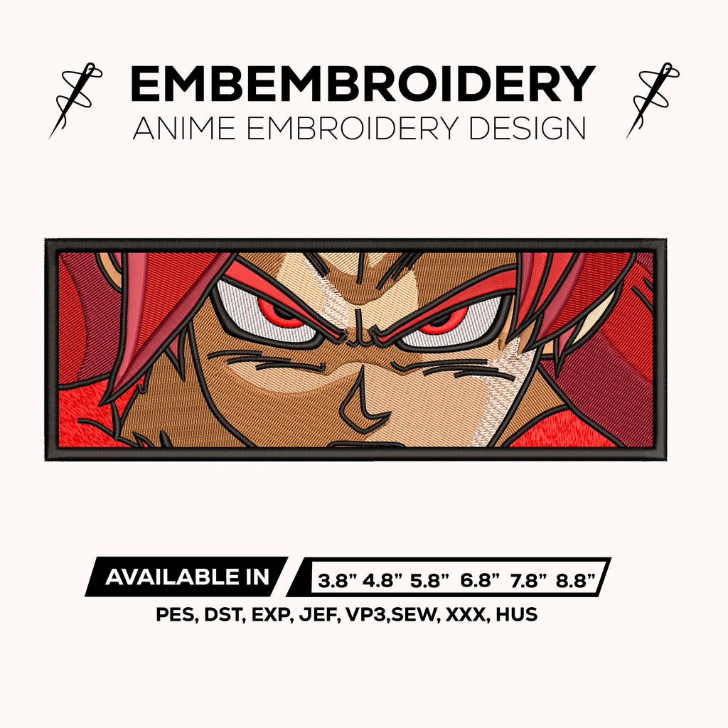 Goku Super saiyan 4 Face Eyes Embroidery Design – Dragon Ball Daima Super Saiyan Anime Machine Embroidery File