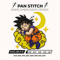 Goku Sleeping on Cloud Embroidery Design – Dragon Ball Anime Machine Embroidery Design – Digital Download