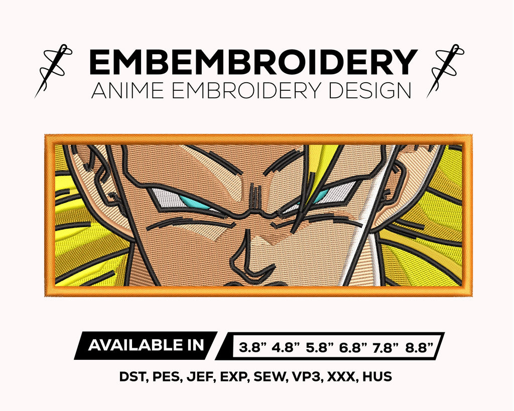 Goku Super Saiyan 3 Eyes Embroidery Design – Dragon Ball Z Machine Embroidery File