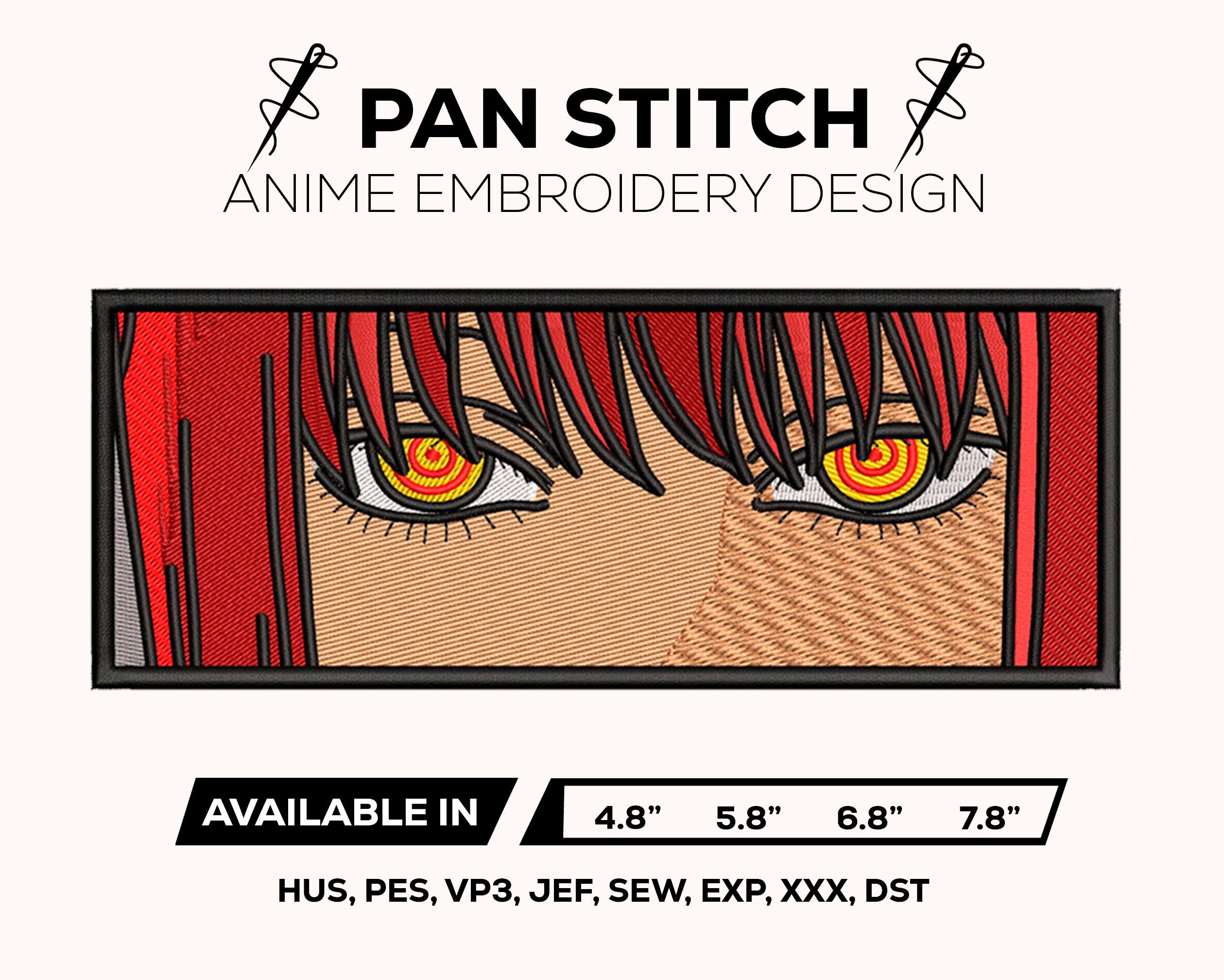Makima Eyes Embroidery Design – Chainsaw Man Anime Machine Embroidery File Instant Download PES DST JEF EXP VP3 XXX HUS SEW