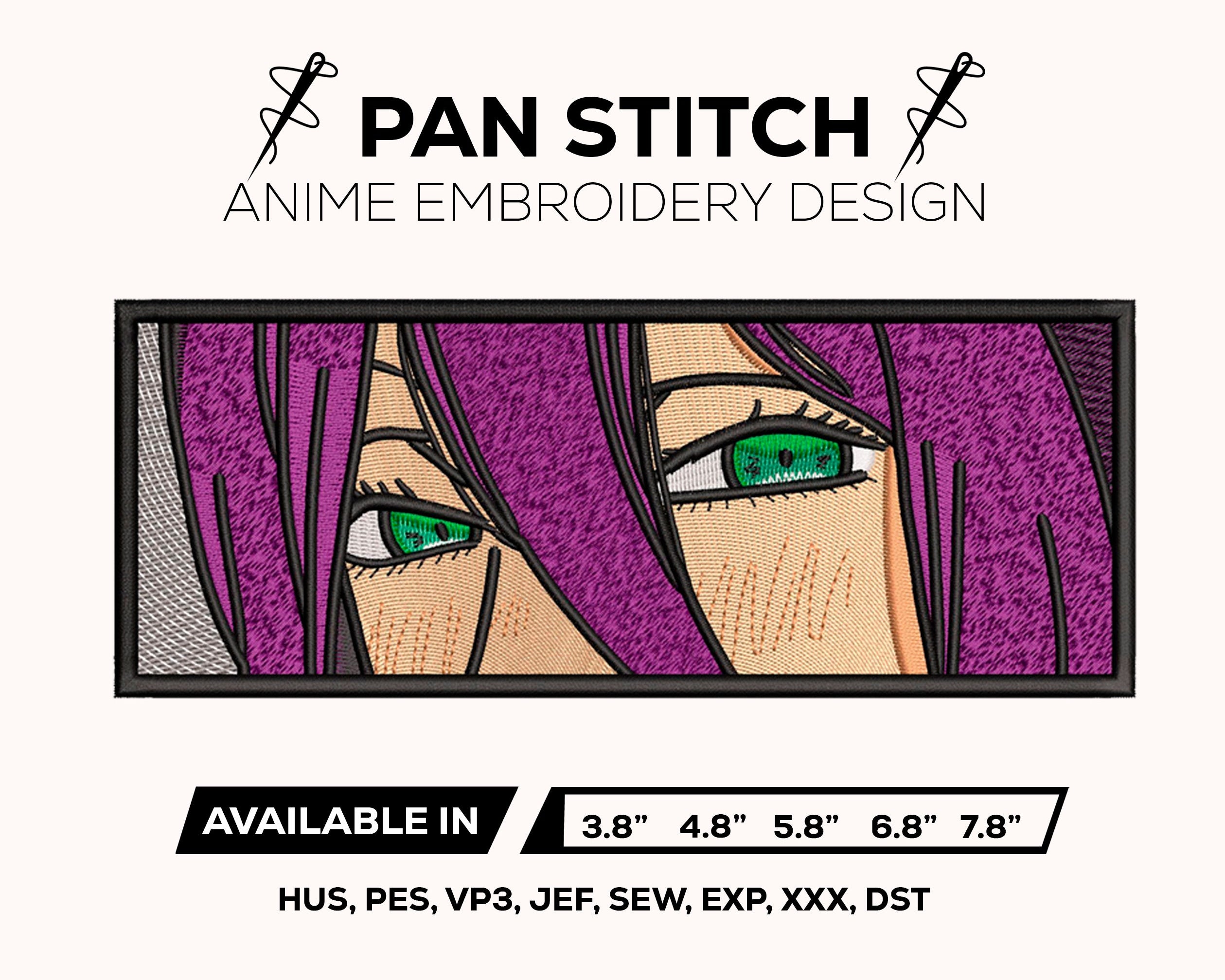 Reze Eyes Anime Embroidery Design Panel Instant Download Digital File PES DST JEF EXP VP3 XXX HUS SEW Machine Embroidery Pattern