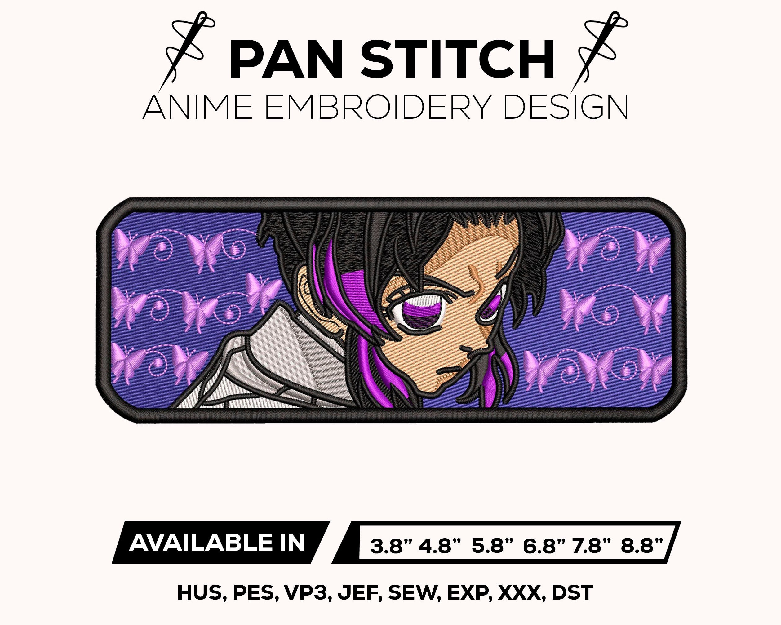 Shinobu Kocho Eyes Embroidery Design – Demon Slayer Kimetsu no Yaiba Anime Machine Embroidery File Instant Download