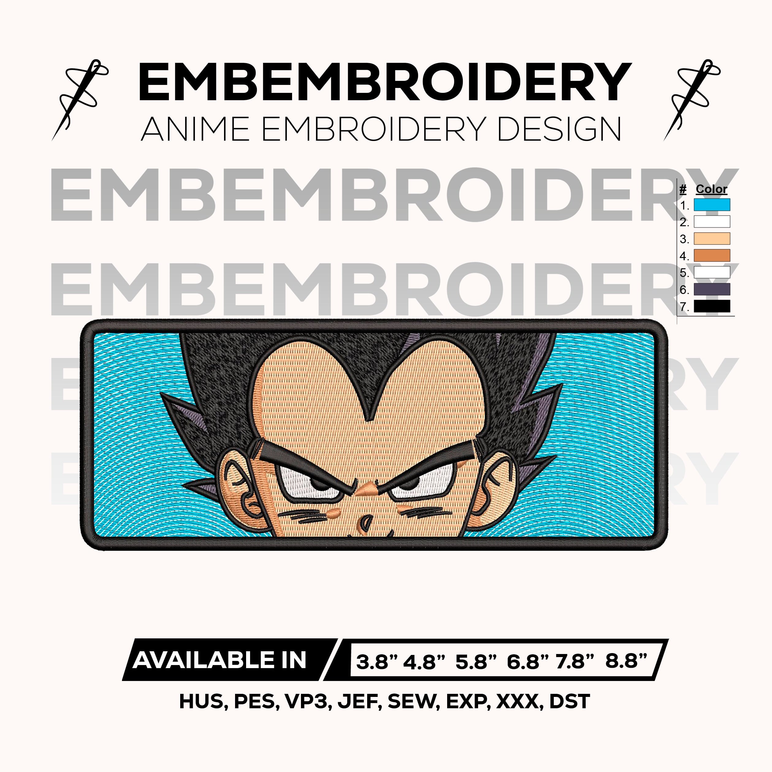 Vegeta Kid Eyes Embroidery Design – Dragon Ball Daima Anime Machine Embroidery File