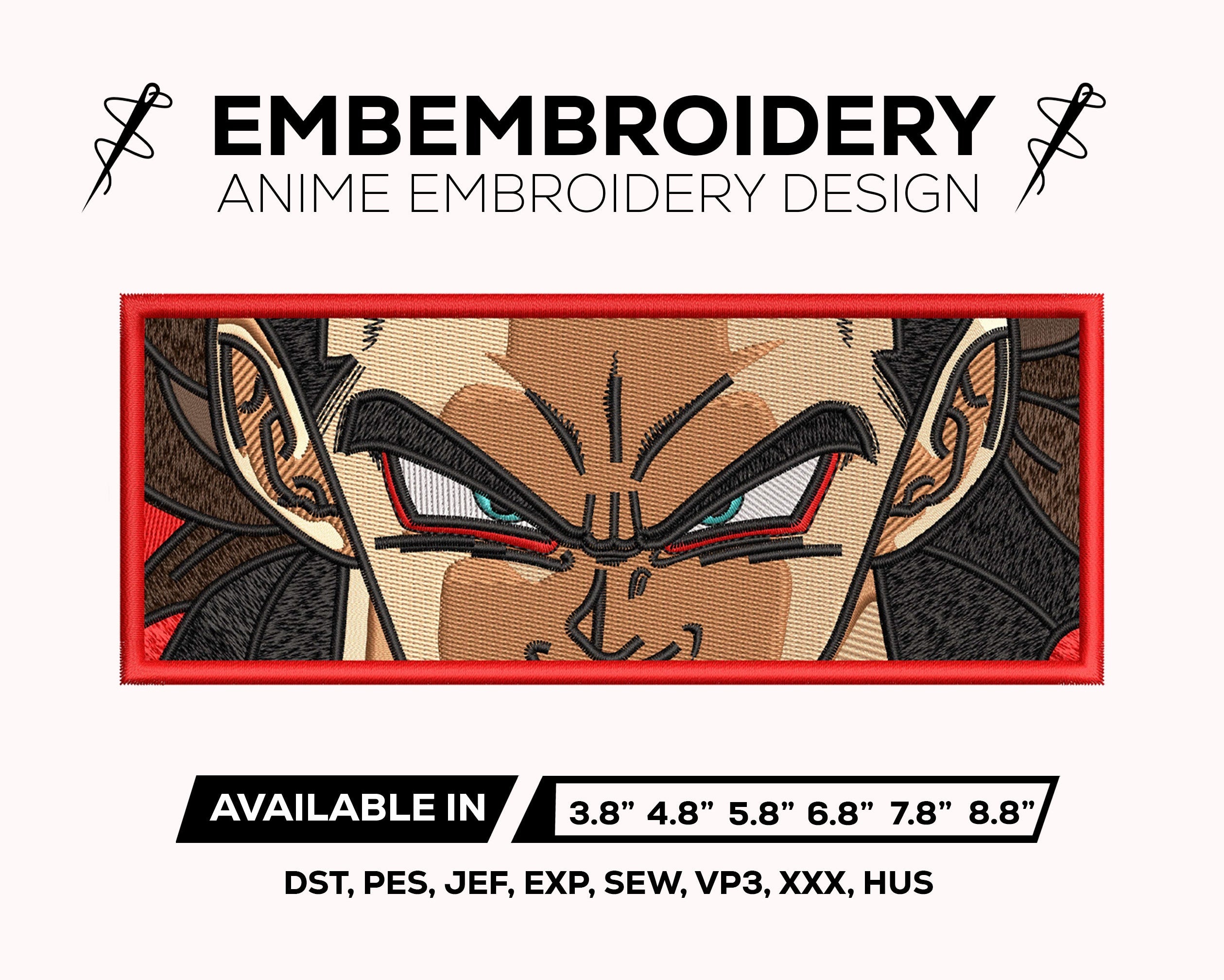 Vegeta Super Saiyan 4 Embroidery Design – Dragon Ball Z Anime Machine Embroidery File