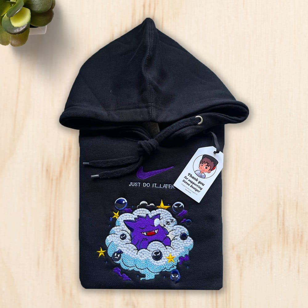 Pokemon gengar embroidered hoodie