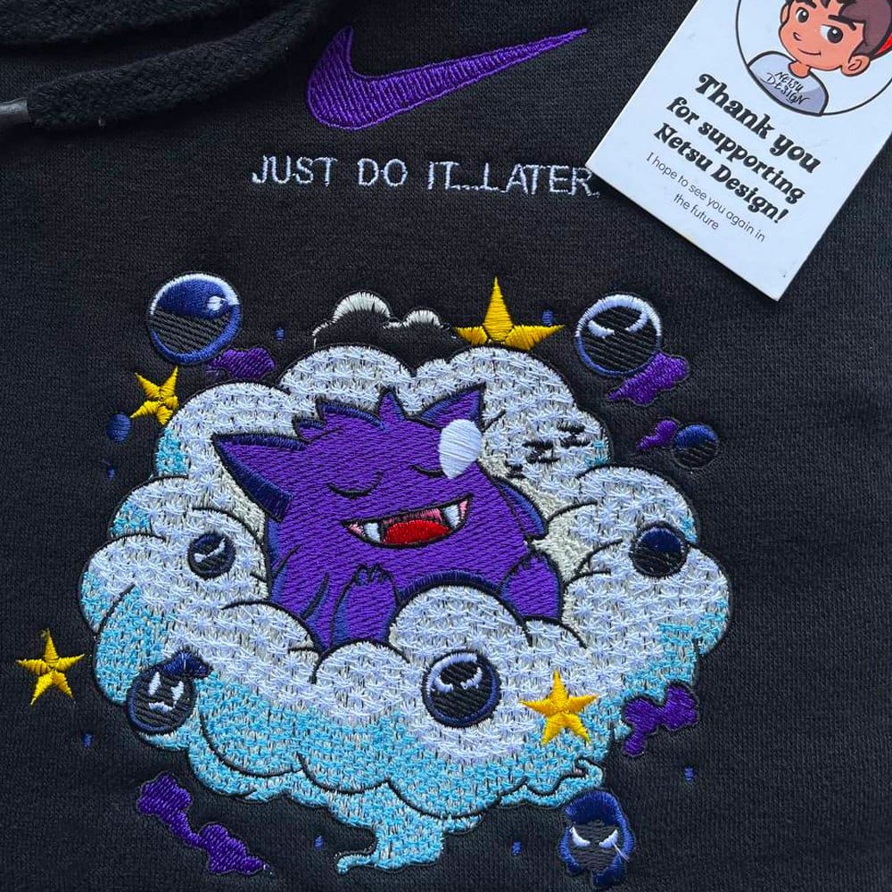 Pokemon gengar embroidered hoodie