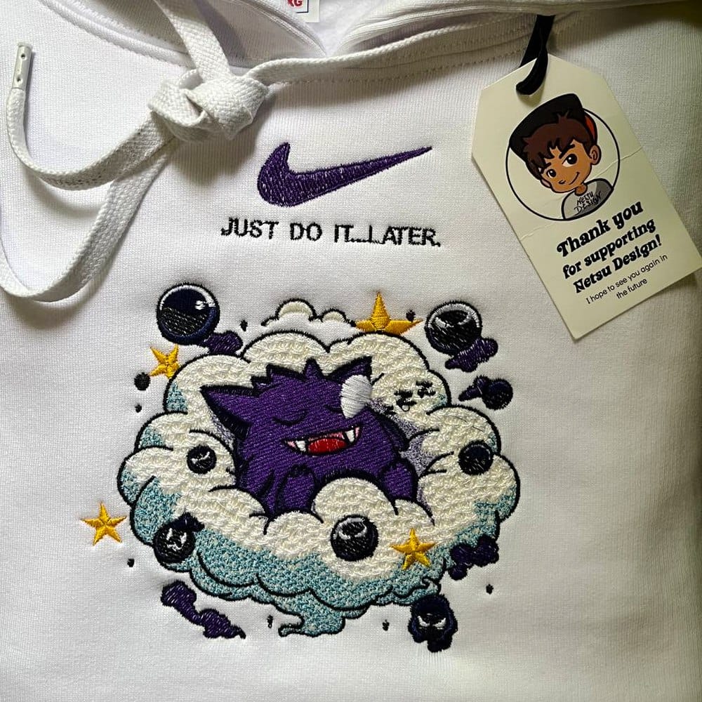 Pokemon gengar embroidered hoodie