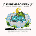 Bulbasaur Cloud Embroidery Design = Bulbasaur Pokemon Anime Machine Embroidery Design – Digital Download