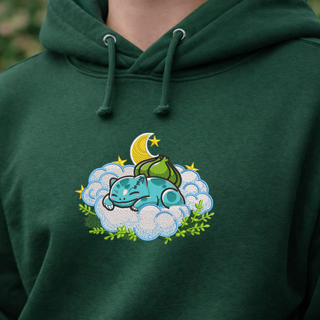 Bulbasaur Cloud Embroidery Design = Bulbasaur Pokemon Anime Machine Embroidery Design – Digital Download