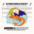 Charizard Cloud Embroidery Design Charizard Pokemon Anime Machine Embroidery Design – Digital Download