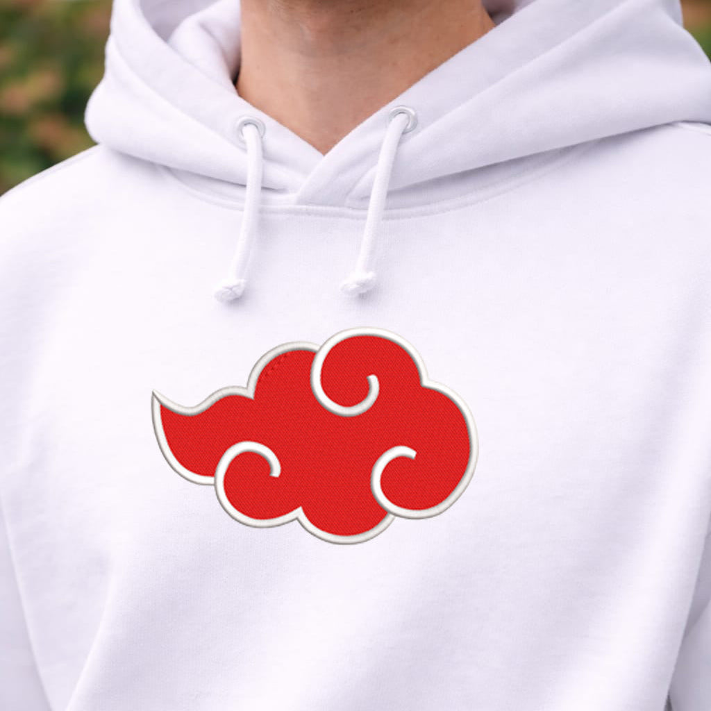 Akatsuki Cloud Embroidery Design – Naruto Anime Digital File for Embroidery Machine