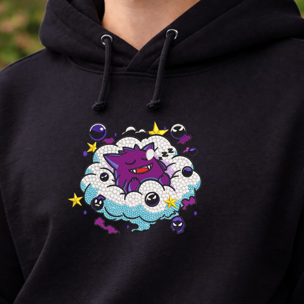 Gengar Cloud Embroidery Design – Gengar Pokemon Anime Machine Embroidery Design – Digital Download