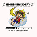 Luffy Sleeping Cloud One Piece Embroidery Design – Anime Machine Embroidery Design – Digital Download