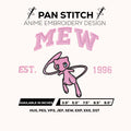 Mew Embroidery Design – Pokemon Machine Embroidery Design – Anime Digital Download