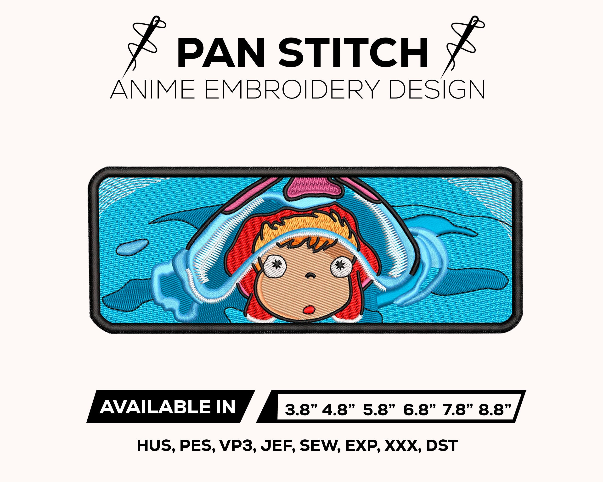 Ponyo Embroidery Design – Digital Download for Embroidery Machine