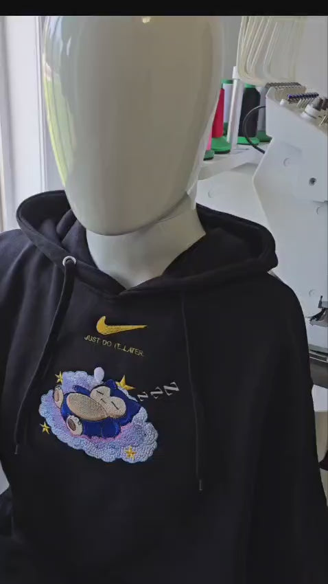 pokemon snorlax embroidered hoodie