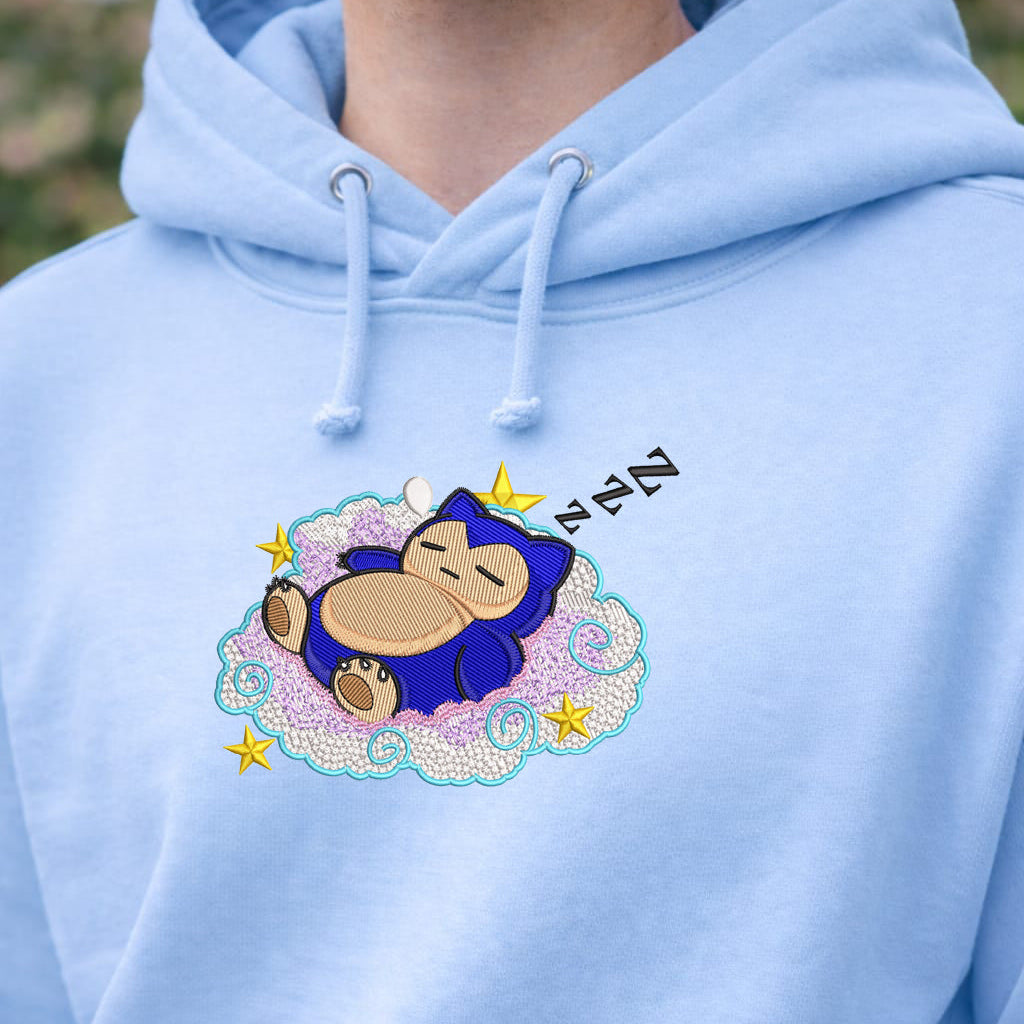 Snorlax Cloud Embroidery Design – Snorlax Pokemon Anime Machine Embroidery Design – Digital Download