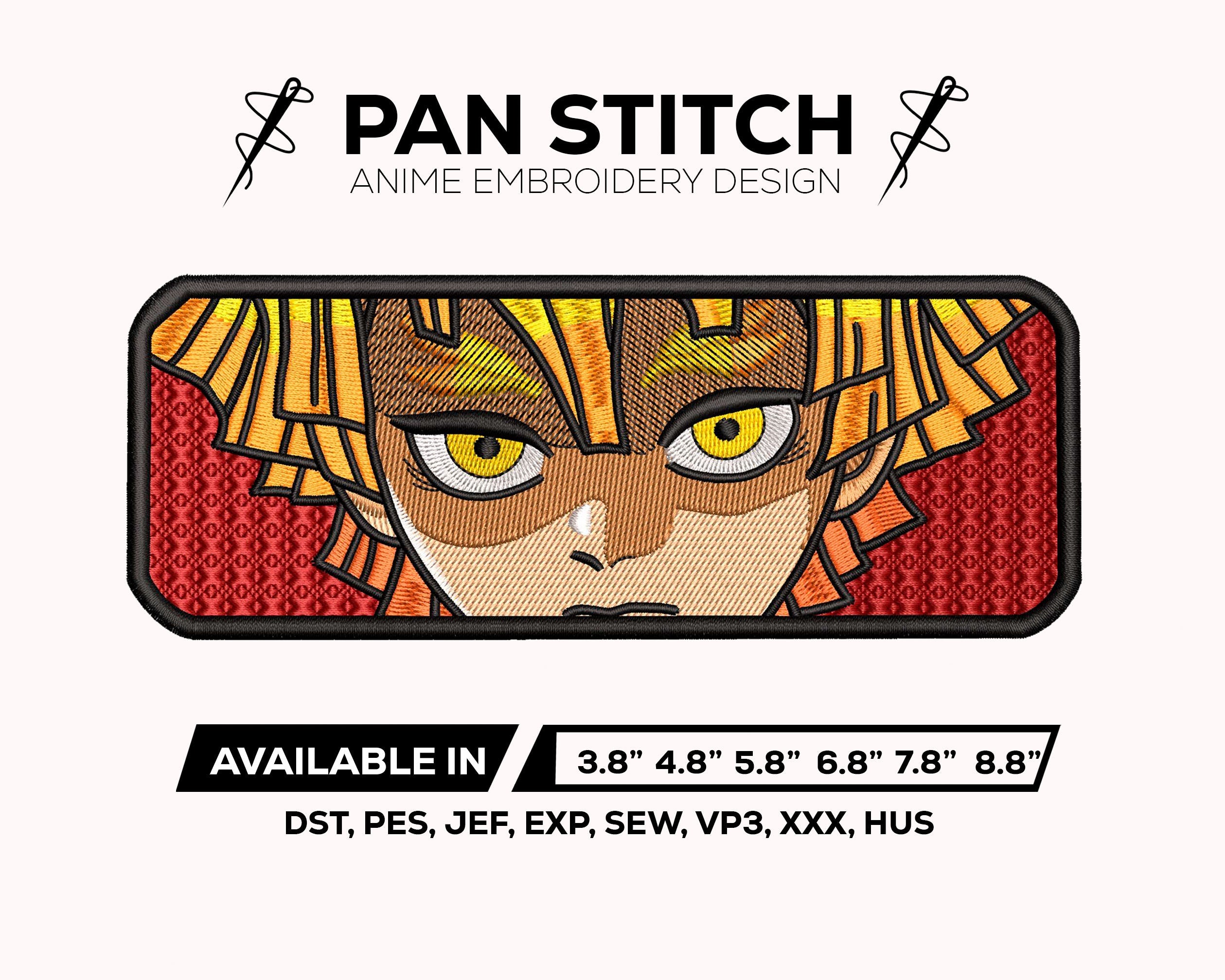 Zenitsu Eyes Embroidery Design – Demon Slayer: Kimetsu no Yaiba Anime Machine Embroidery File Instant Download